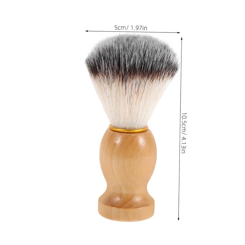 3Pcs Mens Soft Bristle Shaving Brush For Gentle Beard Grooming And Facial Cleansing - Image 2
